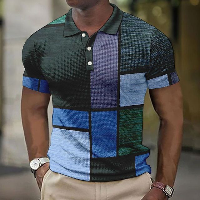 Stylish Checked Polo Shirt for Men - Eduard Summer Collection