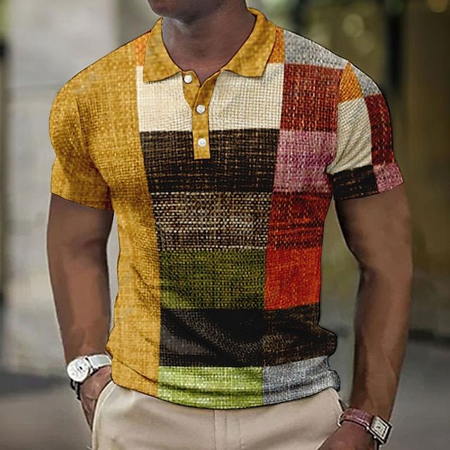 Stylish Checked Polo Shirt for Men - Eduard Summer Collection