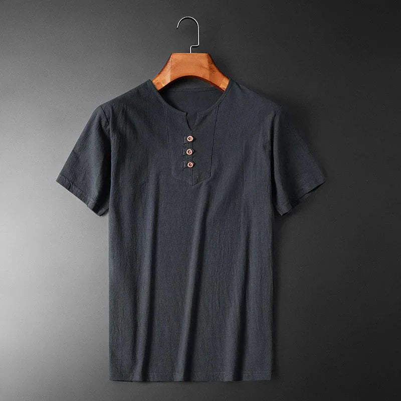 Fashionable and Comfortable Lightweight Cotton-Linen Summer T-Shirt for Men - Gio