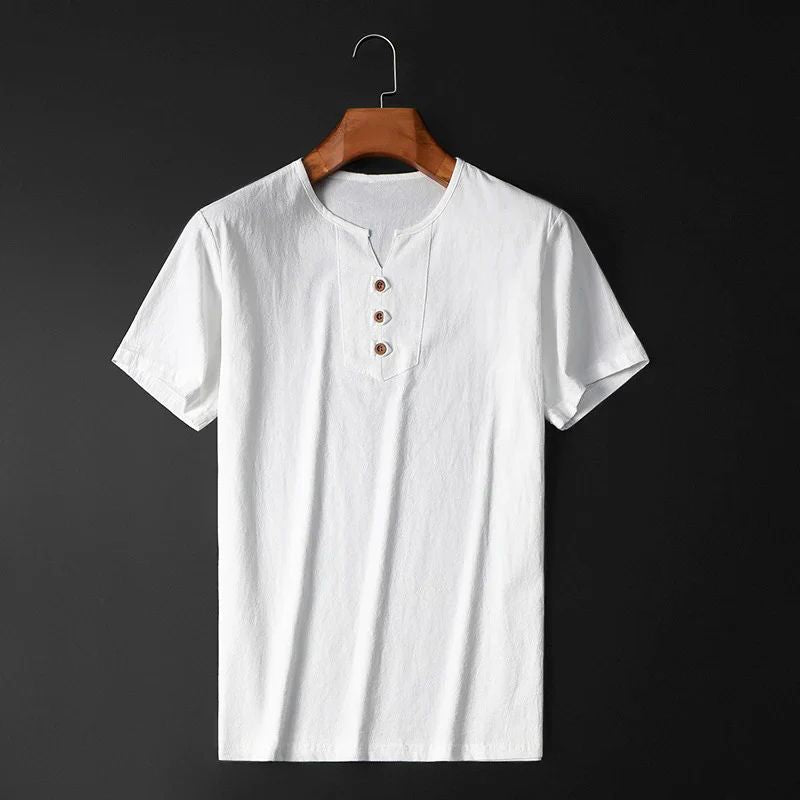 Fashionable and Comfortable Lightweight Cotton-Linen Summer T-Shirt for Men - Gio