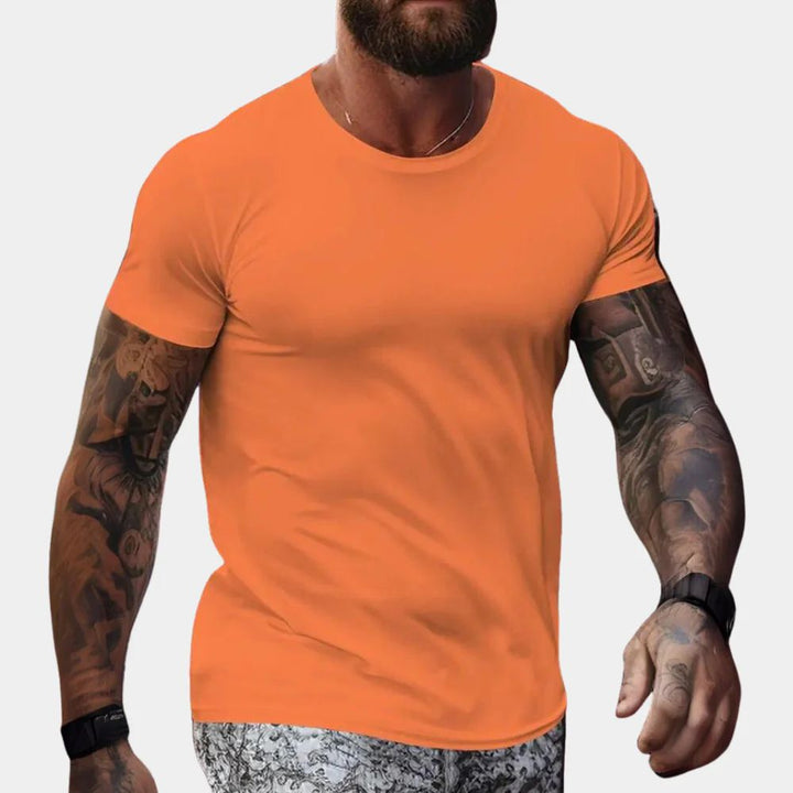 Stylisches orangefarbenes Herren-T-Shirt für den Sommer - Vilmar