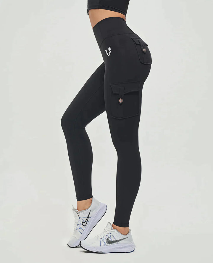 Jeana - Leggings cargo de haute qualité avec taille haute luxueuse