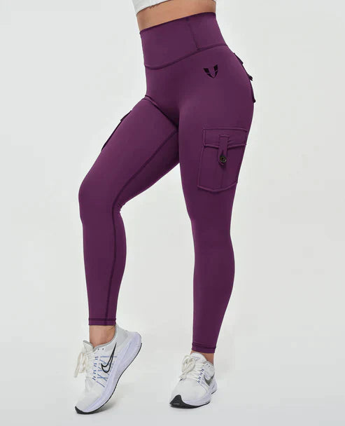 Jeana - Leggings cargo de haute qualité avec taille haute luxueuse