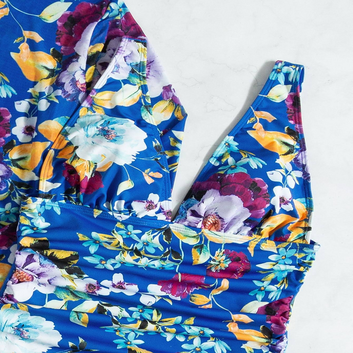 JINA - Bikini d'été 3 pièces bleu éclatant pour un look de plage parfait