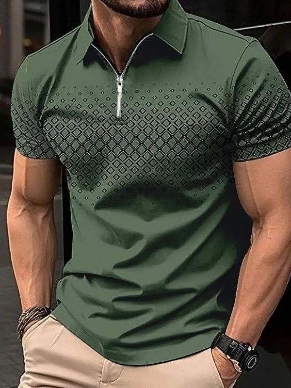 Elegantes klassisches Sommer-Polohemd für Männer - Farbe Nerz