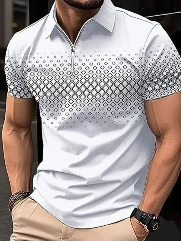 Elegantes klassisches Sommer-Polohemd für Männer - Farbe Nerz