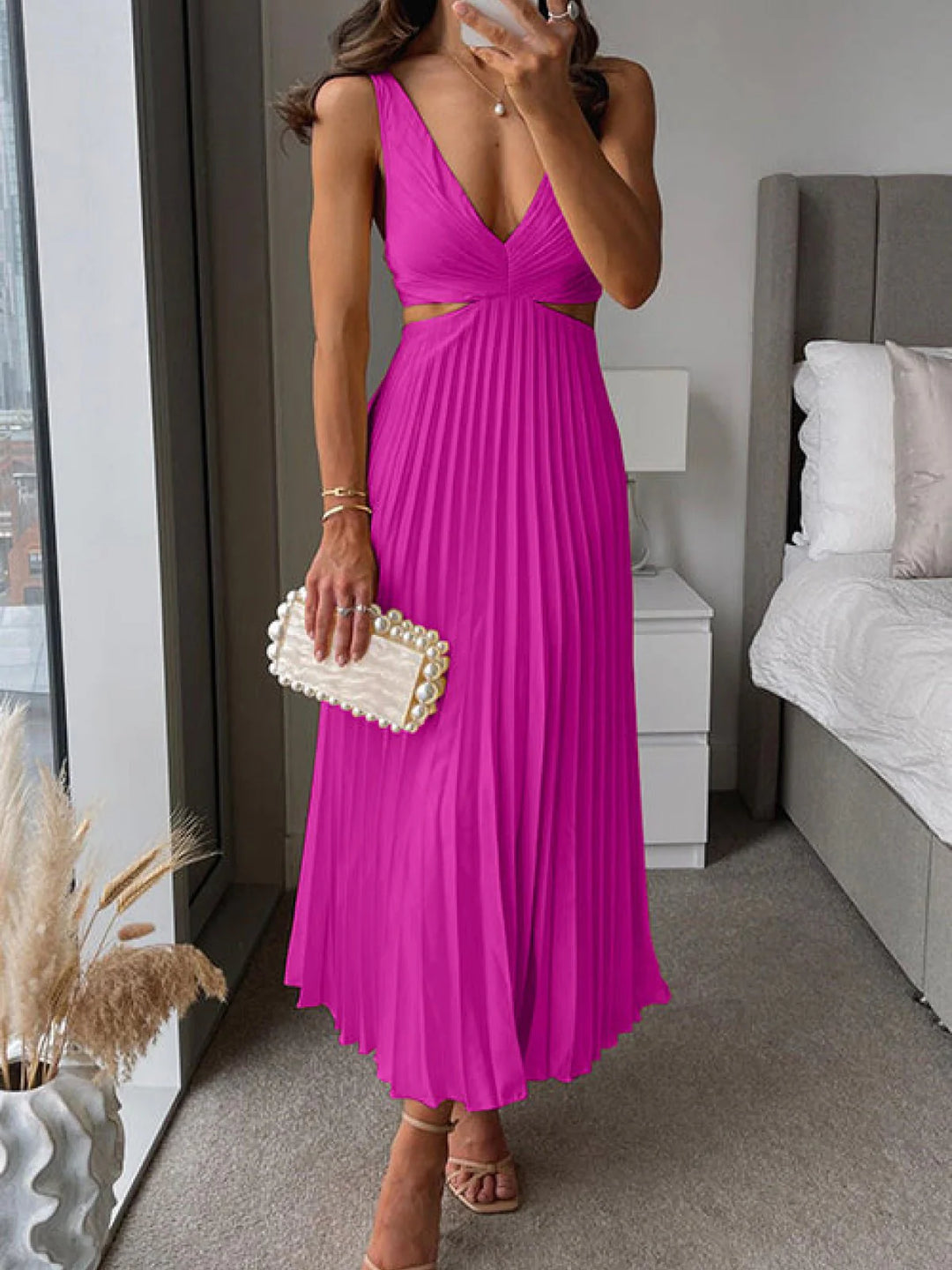 Mila™ - Stilvolles Premium Satin-Kleid