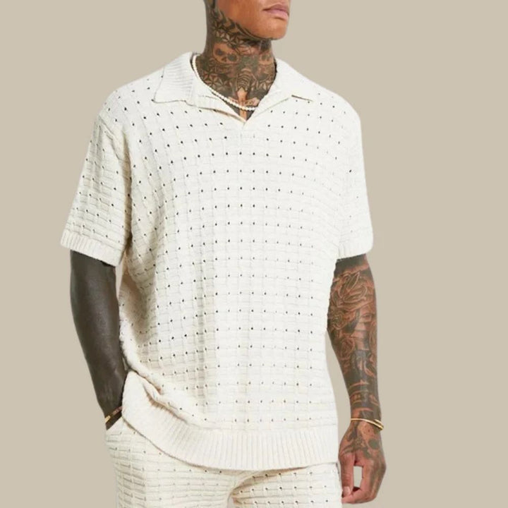 Vibrantly Knitted Men's Summer Polo Shirt - Roge