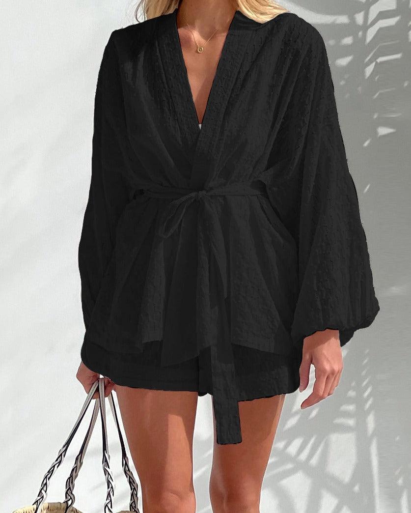 Ensemble kimono élégant avec short pour femmes - Collection Grace