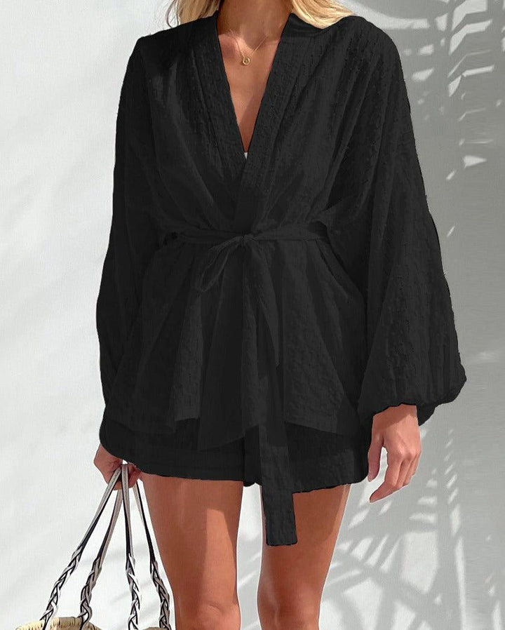 Ensemble kimono élégant avec short pour femmes - Collection Grace
