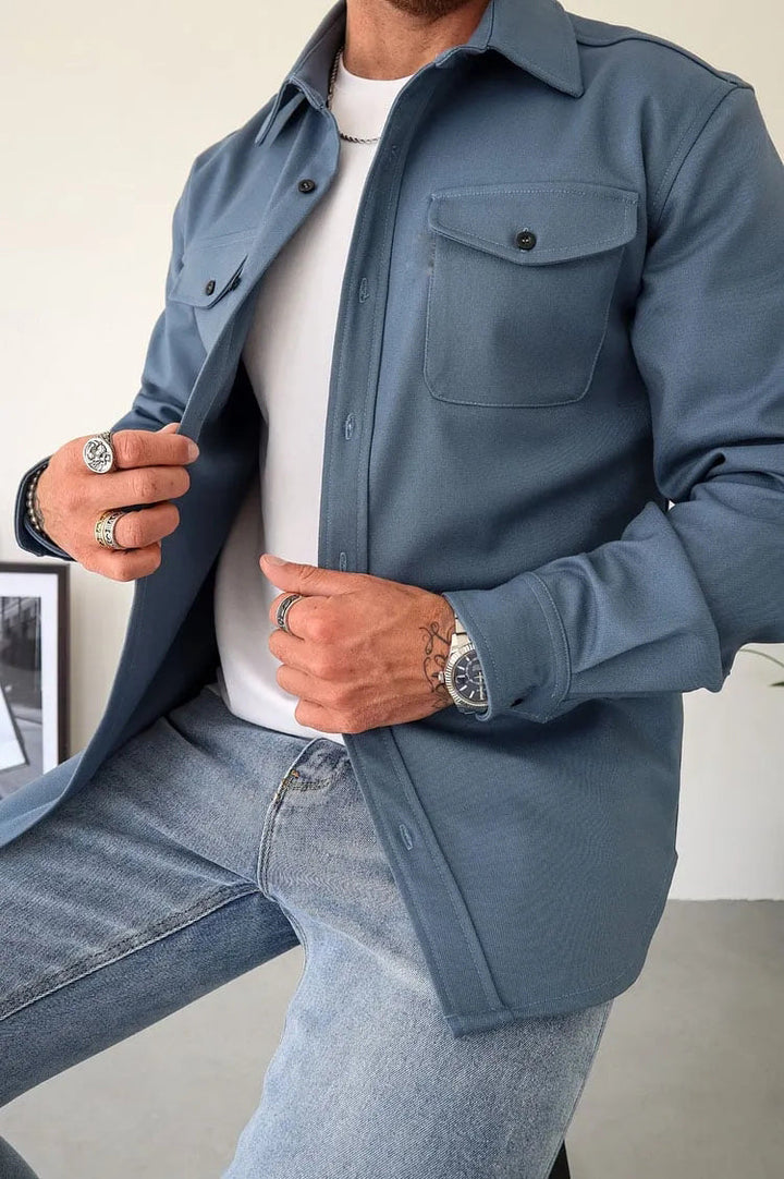 André™ - Leather Jacket with Buttons