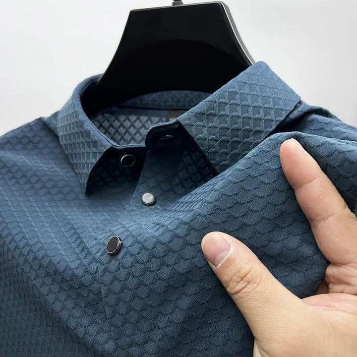 Luxurious Men's Summer Polo Shirt Made from a Silky-Soft Blend - Frits