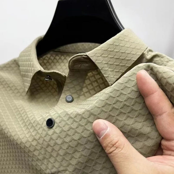 Luxurious Men's Summer Polo Shirt Made from a Silky-Soft Blend - Frits