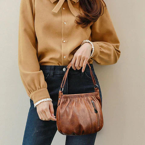 Iris - Sac à main classique d'automne en cuir souple pour femmes