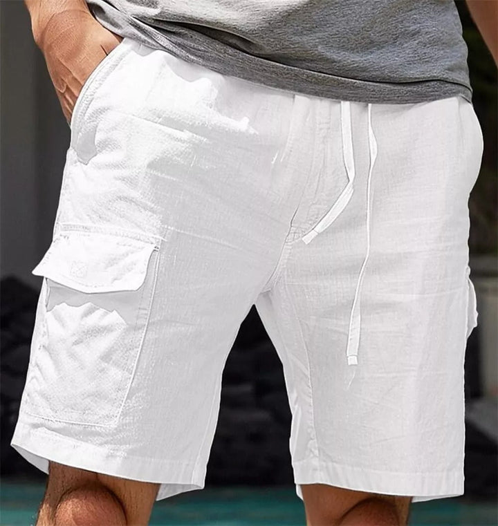 Stylish and Comfortable Linen Cargo Shorts for Men - Nard