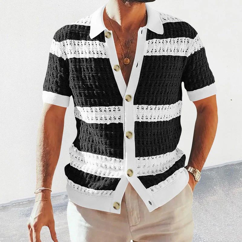 Stylish Knitted Summer Polo Shirt for Men - Nino