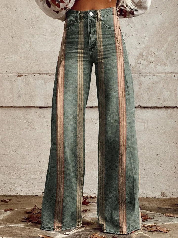 Edie - Stylish retro pants with trendy wide legs