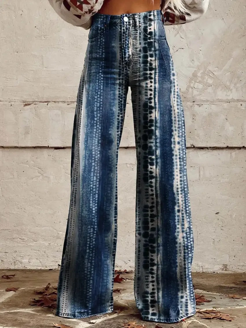Edie - Stylish retro pants with trendy wide legs