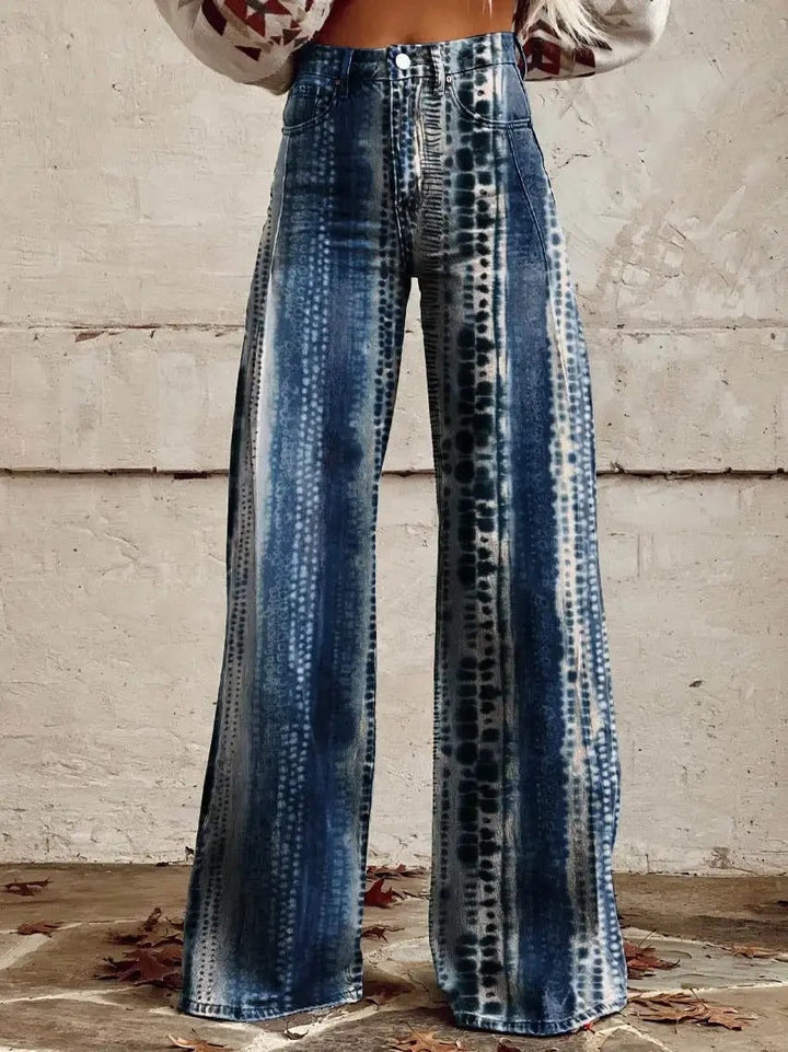 Edie - Stylish retro pants with trendy wide legs