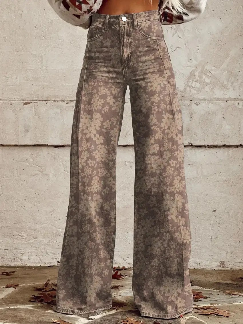 Edie - Stylish retro pants with trendy wide legs