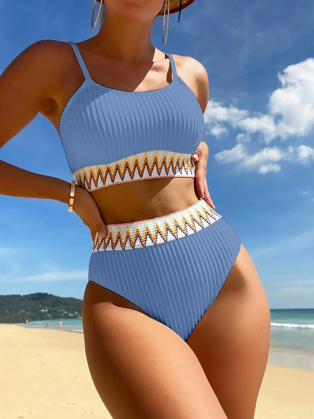 Nancy - Fashionable High-Waisted Bikini Swimsuit
