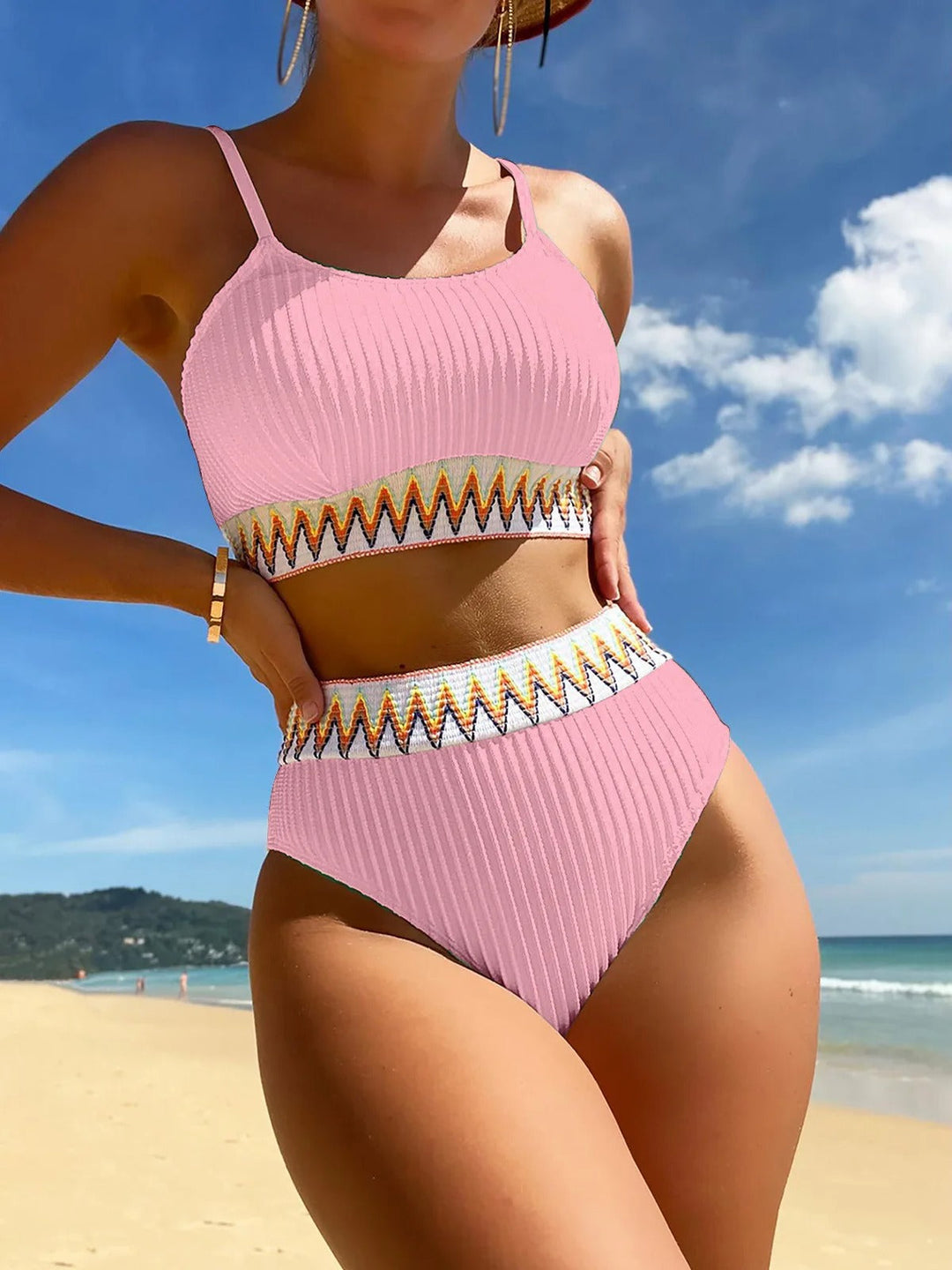 Nancy - Fashionable High-Waisted Bikini Swimsuit