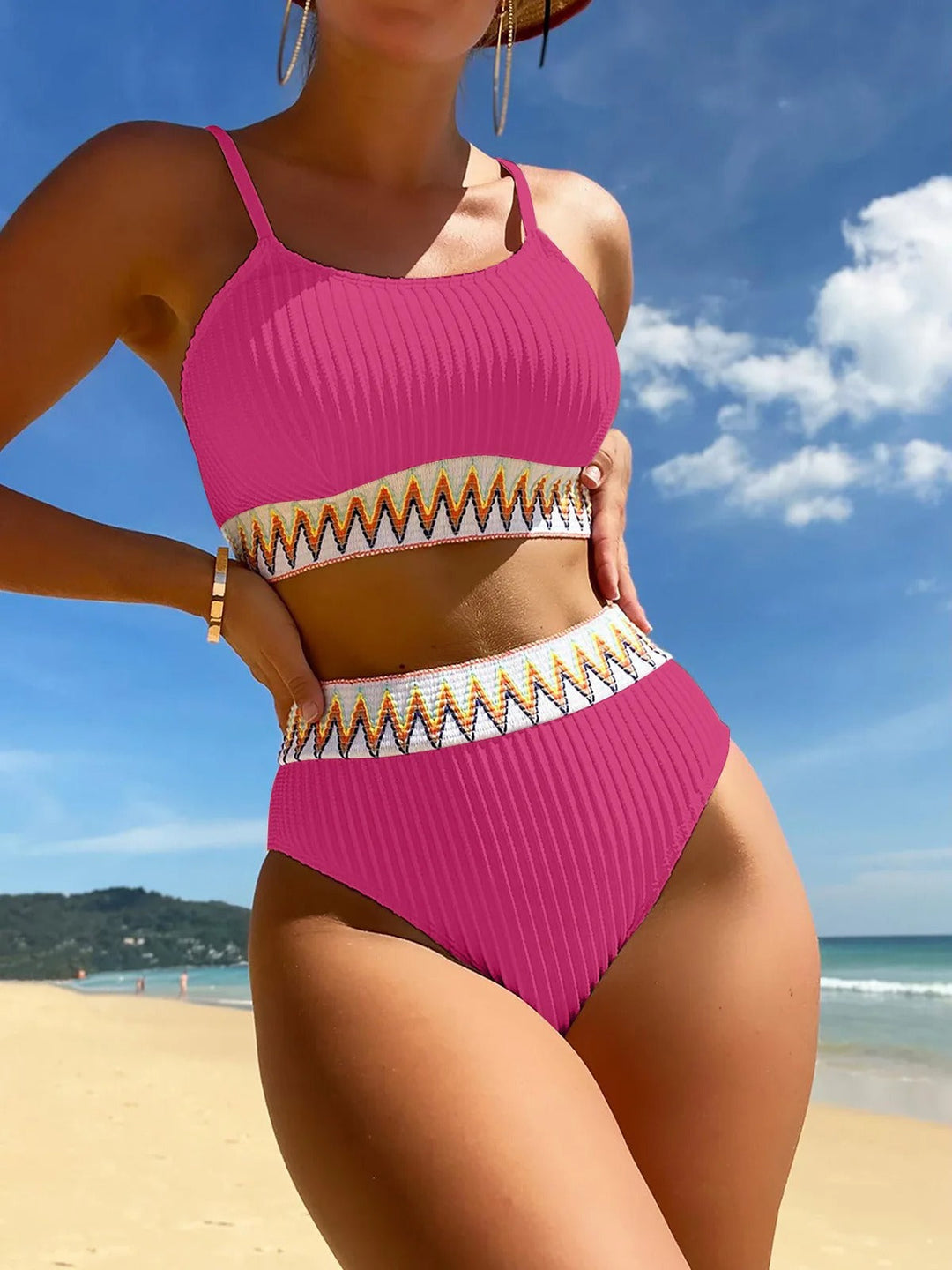 Nancy - Fashionable High-Waisted Bikini Swimsuit