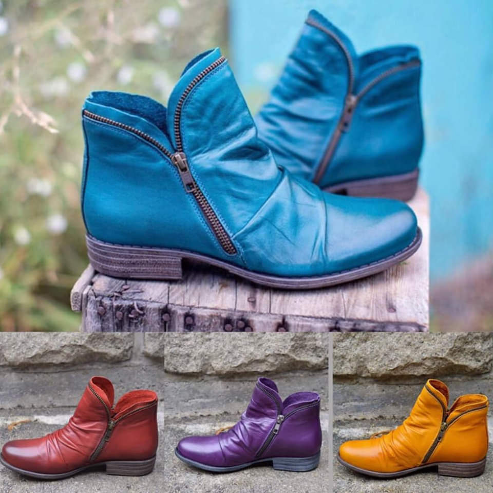 Julie™ - Lederstiefel mit Reißverschluss für Damen