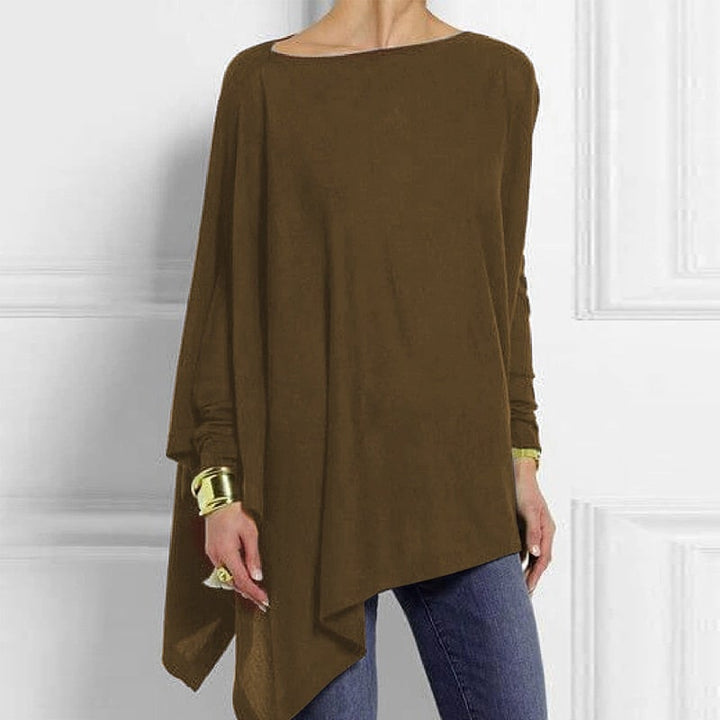 Adeline - Stylish casual autumn crew neck long sleeve top for women