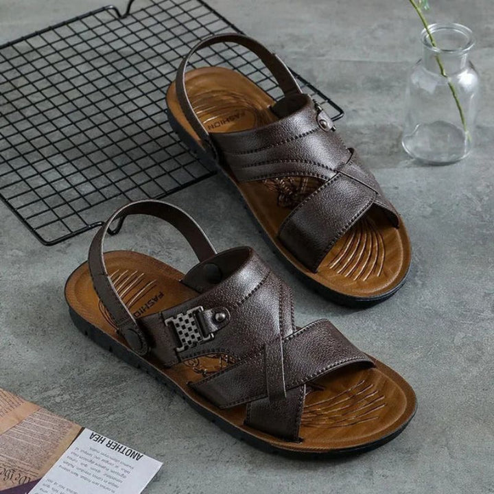 Sandales d'été pour hommes à la mode avec lanières croisées confortables - Delano